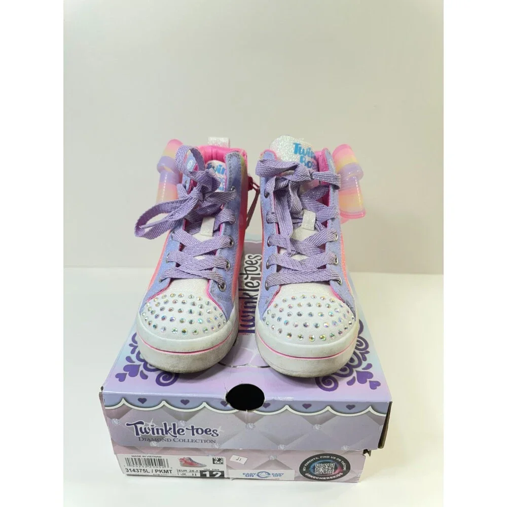 Skechers, Girls, TWI-Lites 2.0 314375L (Little Kid), Pink/Multi, 12 Medium, Litt